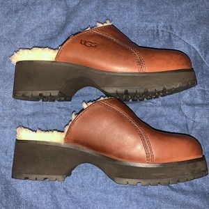 UGG leather clogs